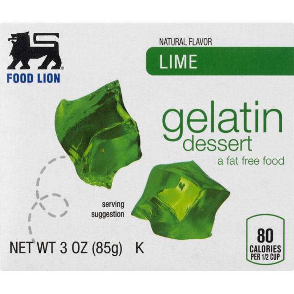 Doughs, Gelatins & Bake Mixes Food Lion Lime Gelatin Dessert hero