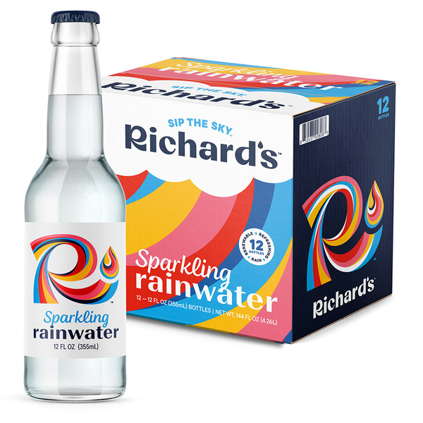 Richard's Rainwater Sparkling Rainwater, 12 Pack Glass Bottles hero