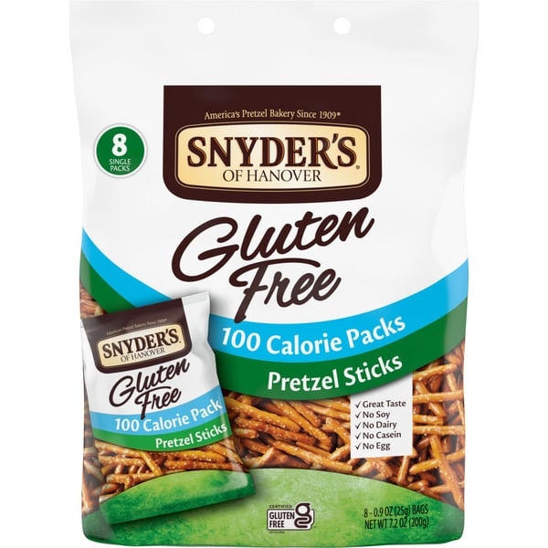 Chips & Pretzels Snyder's of Hanover Gluten Free Pretzel Sticks hero