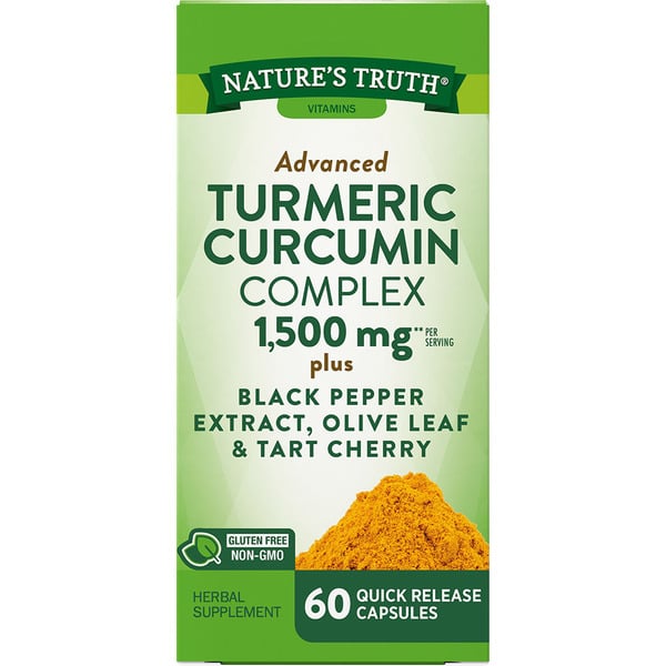 Vitamins & Supplements Nature's Truth Turmeric Curcumin Complex 1,500mg with Black Pepper Capsules hero