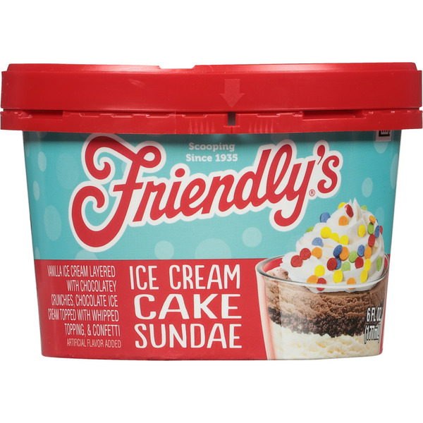 Ice Cream & Ice Friendly's Ice Cream Ice Cream Cake Single Serve Sundae hero