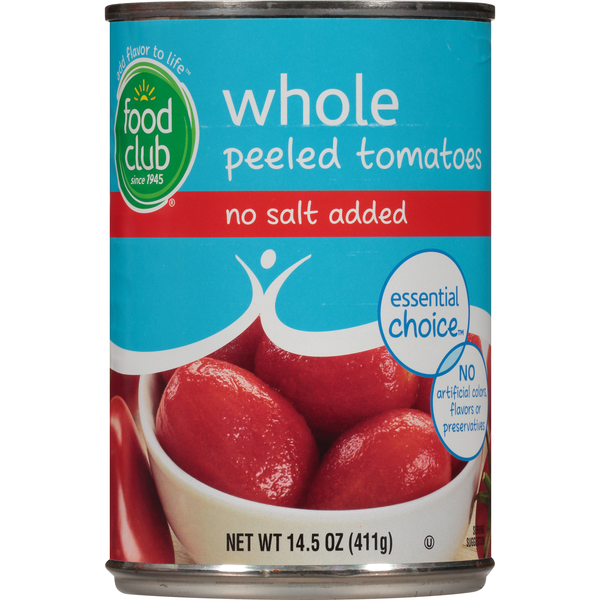 Canned & Jarred Vegetables Food Club Whole Peeled Tomatoes hero