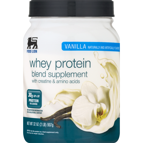 Protein & Meal Replacements Food Lion Whey Protein, Vanilla hero