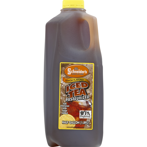 Tea Schneider's Iced Tea, Lemon Flavored, Pasteurized hero