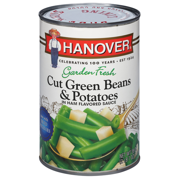 Canned & Jarred Vegetables Hanover Cut Green Beans & Potatoes, in Ham Flavored Sauce hero