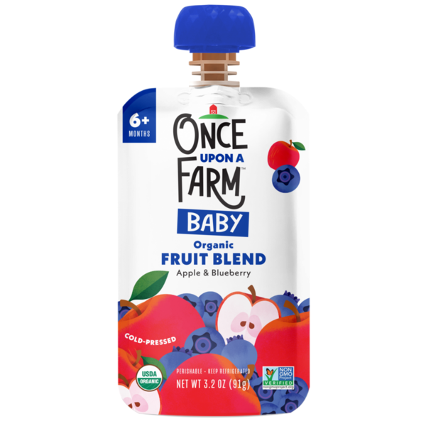 Baby Food & Formula Once Upon a Farm Apple and Blueberry Organic Baby Food Pouch hero