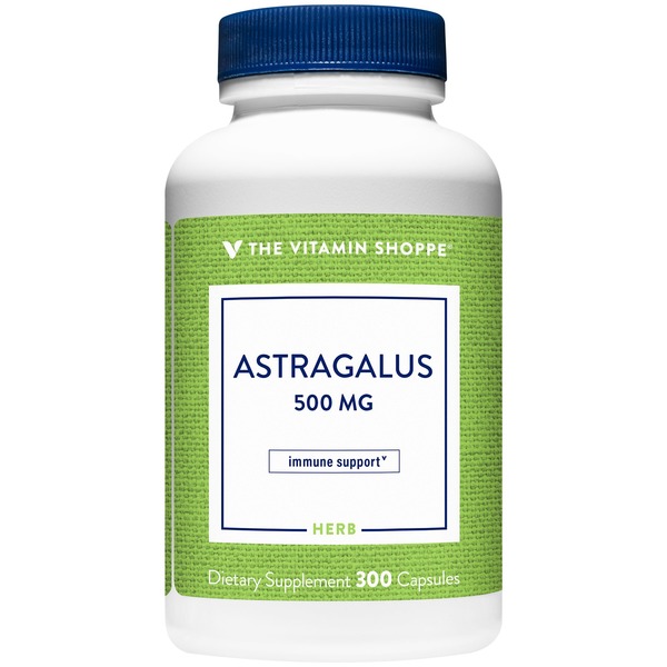 Immune Support The Vitamin Shoppe Astragalus - Herbal Supplement for Immune Support - 500 MG (300 Capsules) hero