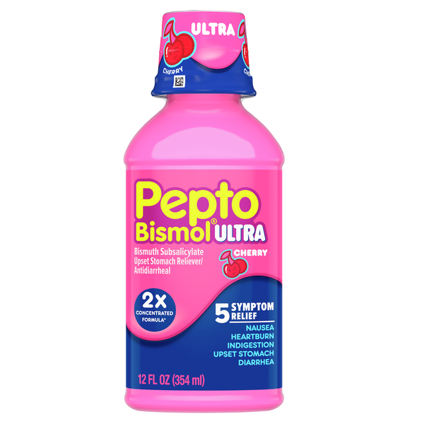 Digestion Pepto-Bismol Cherry Ultra Liquid, 5 Symptom Fast Relief hero