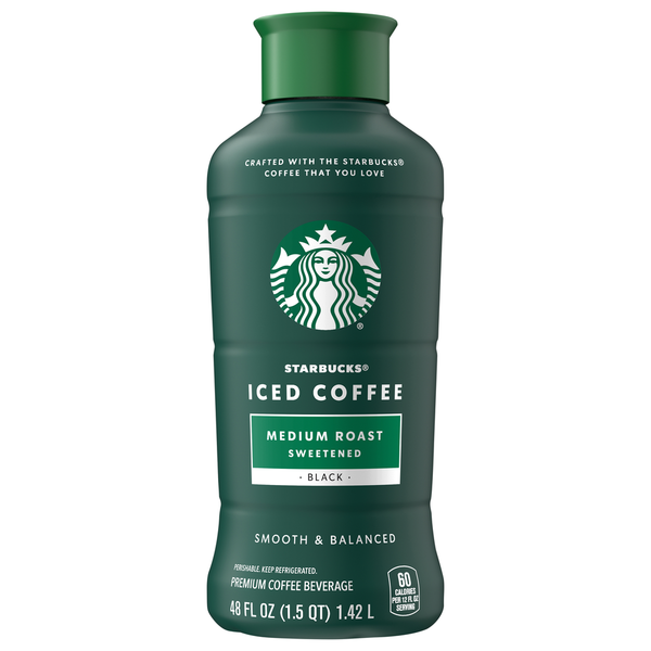 Coffee Starbucks Iced Coffee, Medium Roast, Sweetened, Black hero