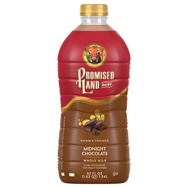 Milk, Soy & Lactose Free Promised Land Whole Milk, Midnight Chocolate hero