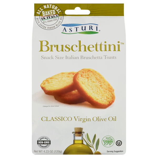 Crackers Asturi Bruschetta Toasts, Italian, Classico, Snack Size hero