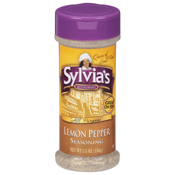 Spices & Seasonings Sylvia's Restaurant Seasoning, Lemon Pepper hero