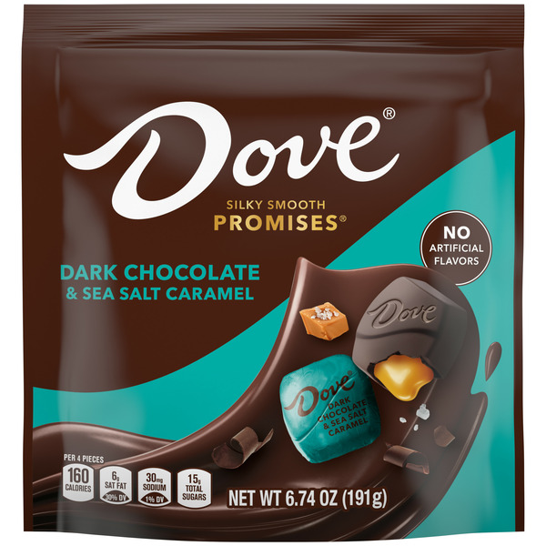 Candy & Chocolate Dove PROMISES Dark Chocolate & Sea Salt Caramel Self Care Candy hero