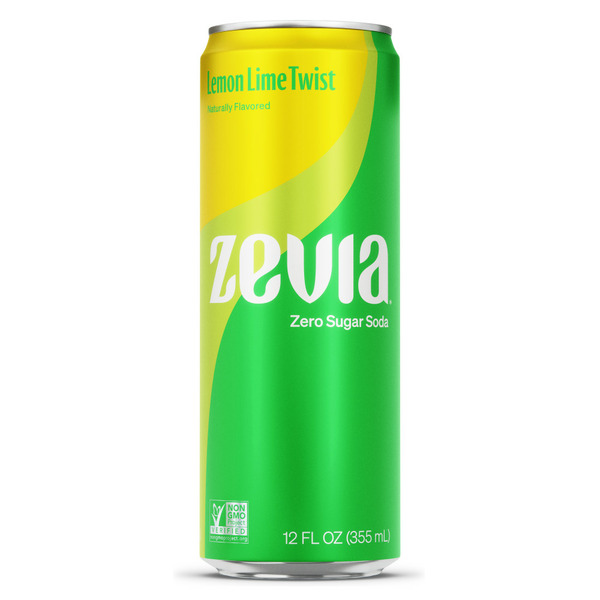 Zevia Zero Sugar Lemon Lime Twist Soda hero