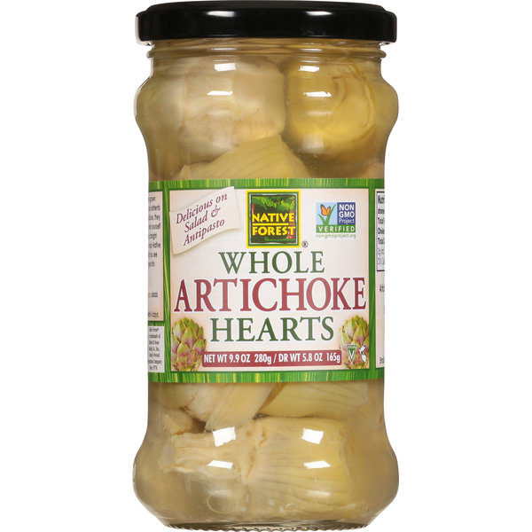 Canned & Jarred Vegetables Native Forest Artichoke Hearts, Whole hero