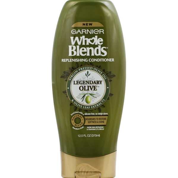 Hair Care Garnier Whole Blends Conditioner, Replenishing, Legendary Olive hero