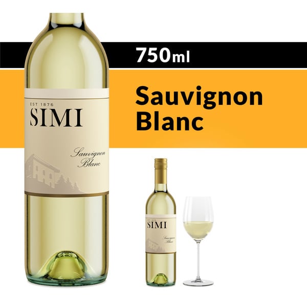 Domestic Sauvignon Blanc SIMI Sauvignon Blanc White Wine Bottle hero