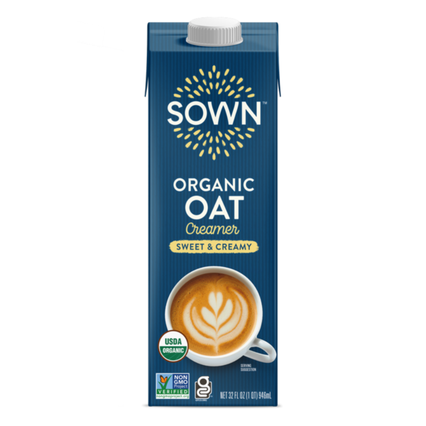 Sown Oat Creamer, Organic, Sweet & Creamy hero