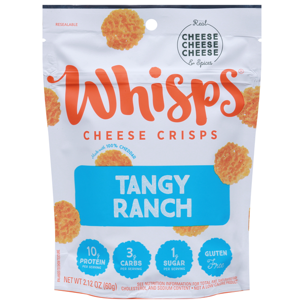 Whisps Cheese Crisps, Tangy Ranch hero