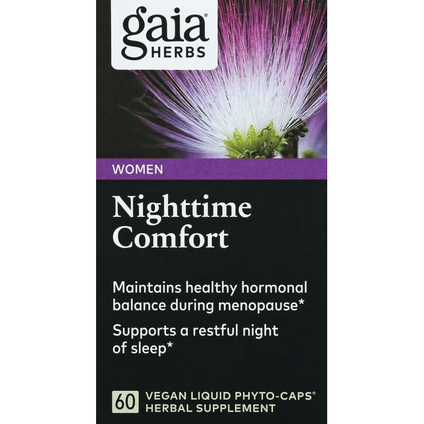 Stress & Sleep Aids Gaia Herbs Nightime Comfort, Women, Vegan Liquid Phyto-Caps hero