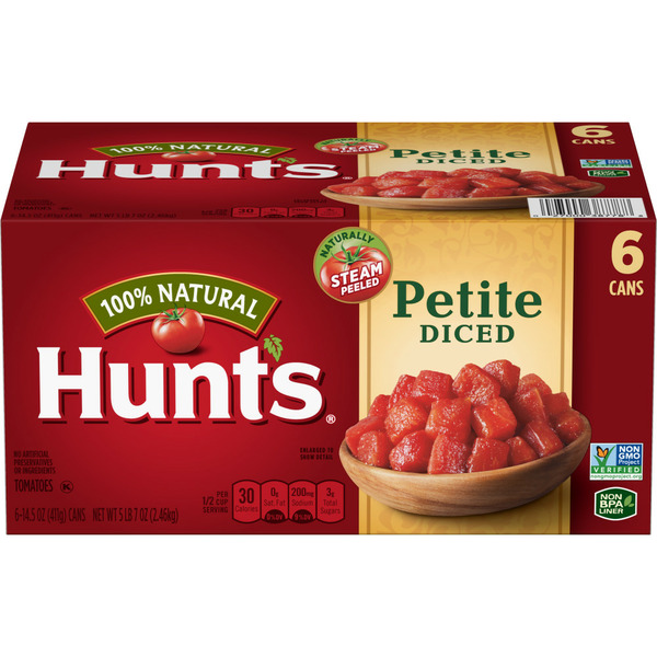 Canned & Jarred Vegetables Hunt's Petite Diced Tomatoes hero