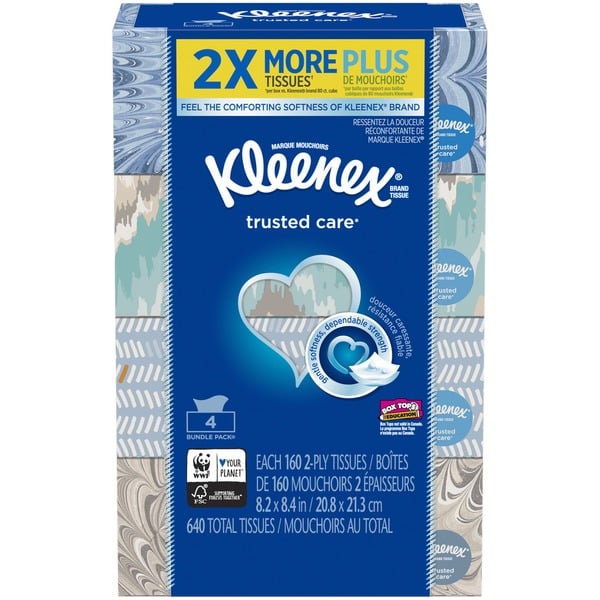 Paper Goods Kleenex Trusted Care Everyday Facial Tissues hero