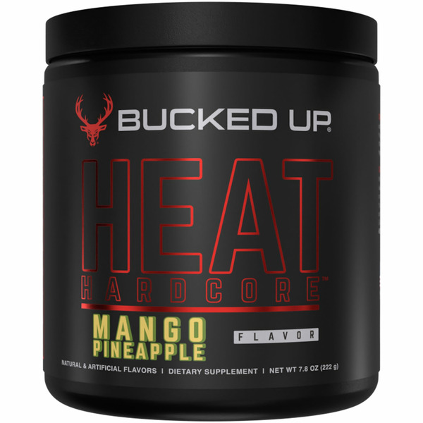 Pre-Workout Bucked Up HEAT Hardcore Powder Mango Pineapple hero