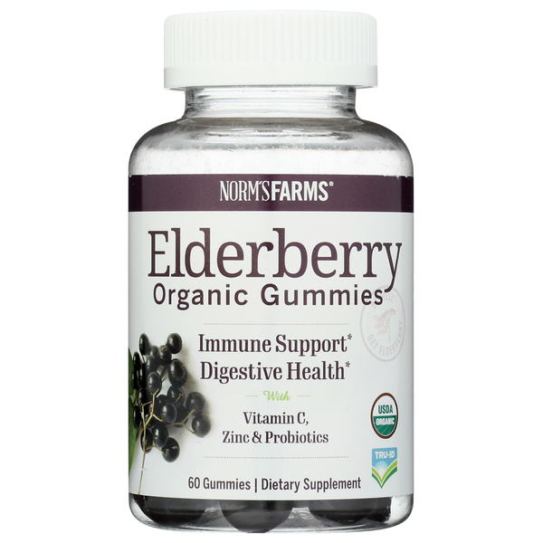 Vitamins & Supplements Norm's Farms Organic Elderberry Gummies With Probiotic hero