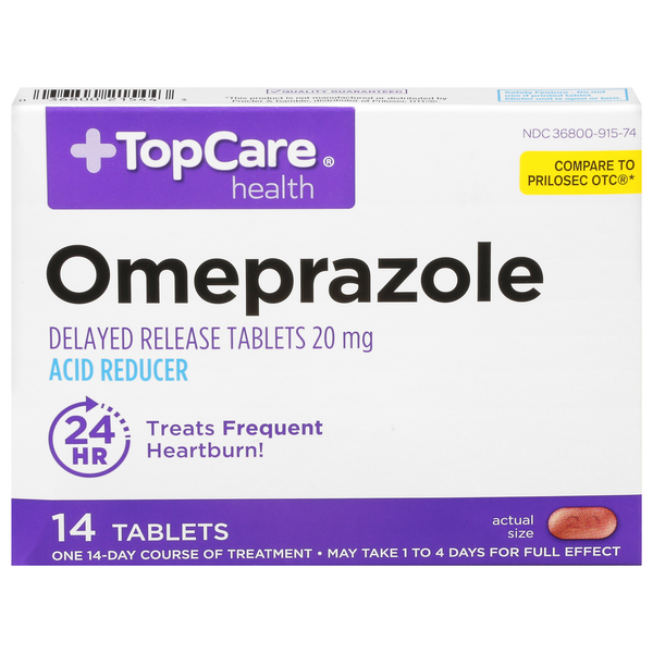 First Aid TopCare Omeprazole, 20 mg, Tablets hero