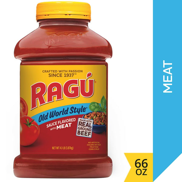 Pasta Sauce Ragu Old World Style Sauce Flavored with Meat hero