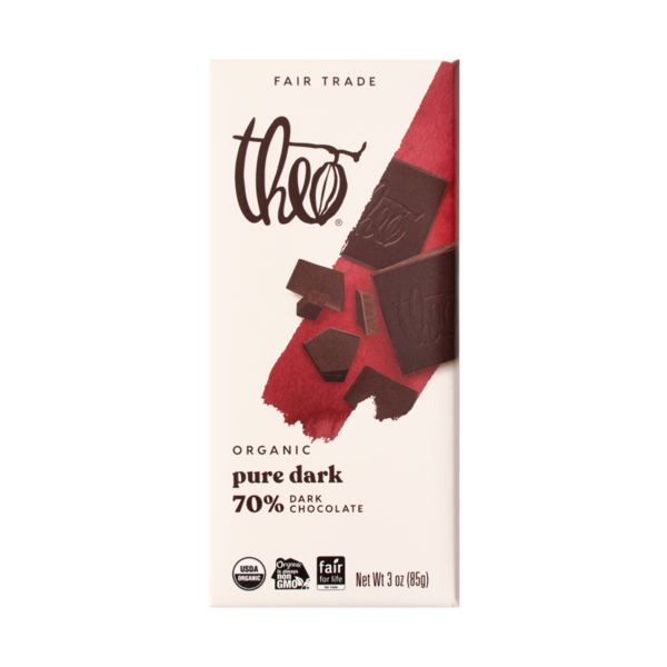 Candy & Chocolate Theo Chocolate Pure Dark 70% Dark Chocolate hero