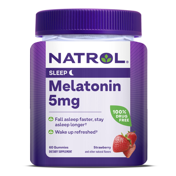 Natrol Melatonin 5mg Strawberry Flavored Gummies hero