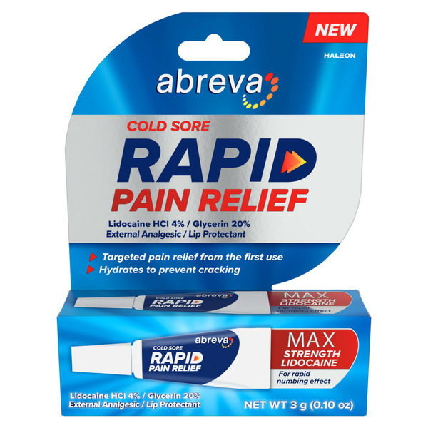 Cold, Flu & Allergy Abreva Cold Sore Rapid Pain Relief hero