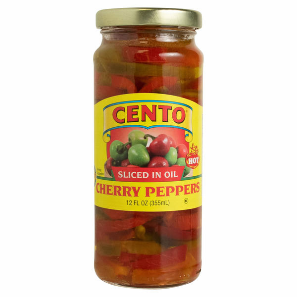 Oils & Vinegars Cento Hot Sliced In Oil Cherry Peppers hero