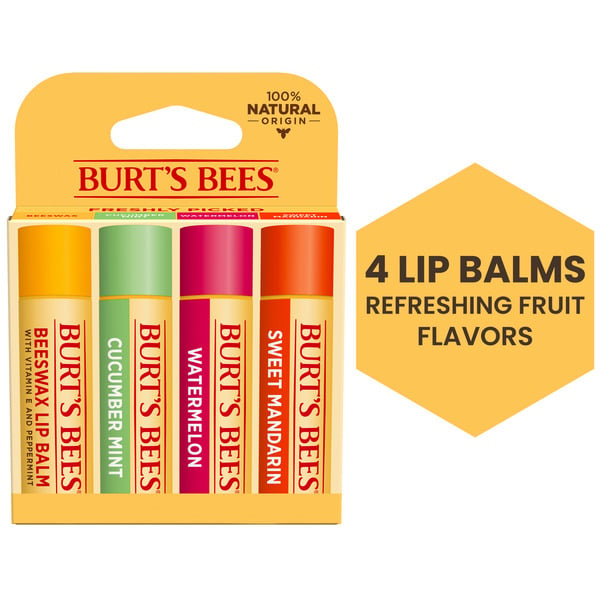 Facial Care Burt's Bees Flavored Lip Balm Pack, Natural Origin hero