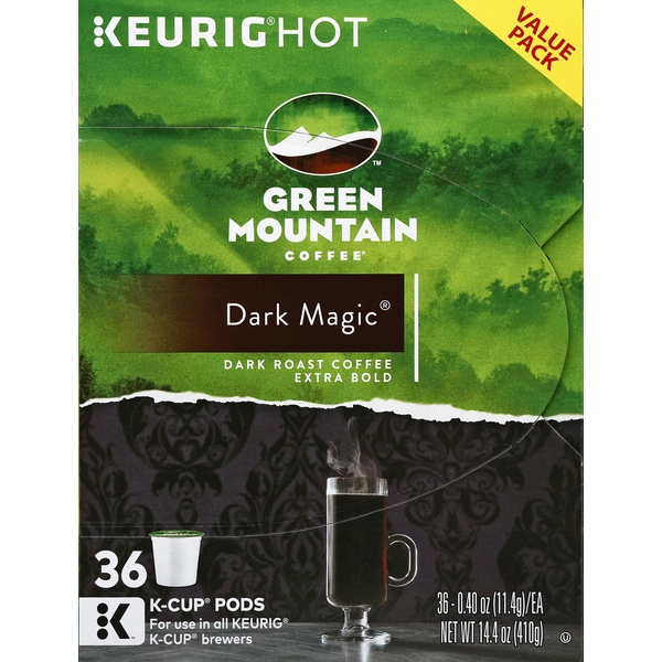 Coffee Green Mountain Nantucket Blend Coffee, Dark Roast, Dark Magic, K-Cup Pods, Value Pack hero