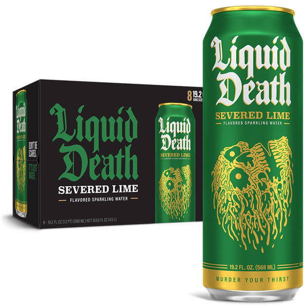 Water, Seltzer & Sparkling Water Liquid Death Flavored Sparkling Water, Severed Lime hero