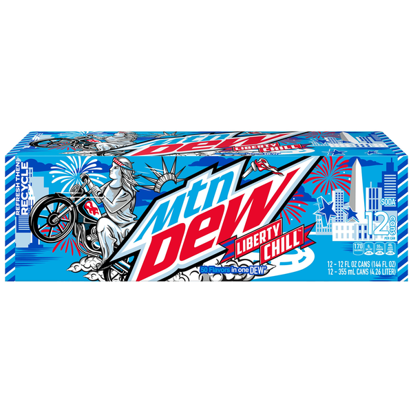 Soft Drinks Mountain Dew Soda Liberty Brew Cans hero