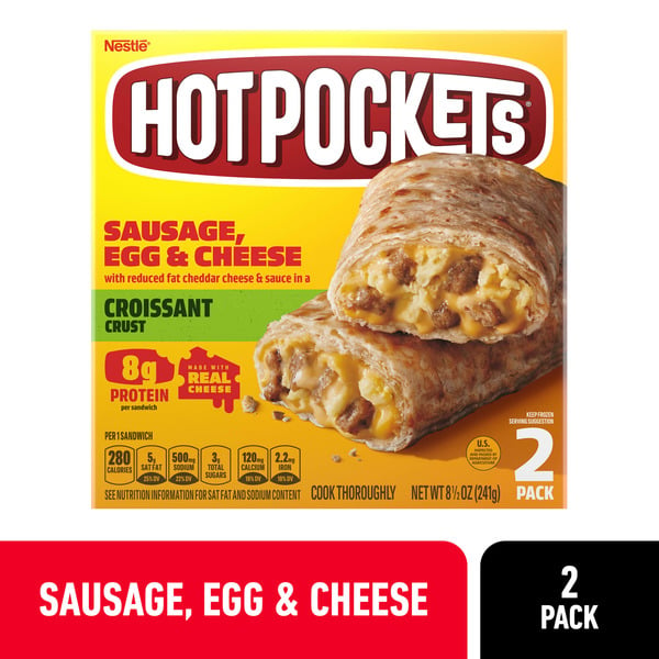 Frozen Breakfast Hot Pockets Sausage Egg And Cheese hero