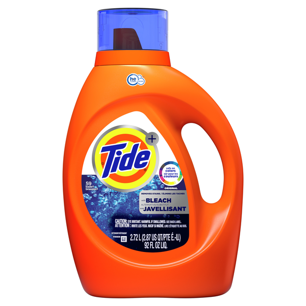 Laundry Tide Plus Bleach Alternative HE Turbo Clean Liquid Laundry Detergent, 59 loads hero