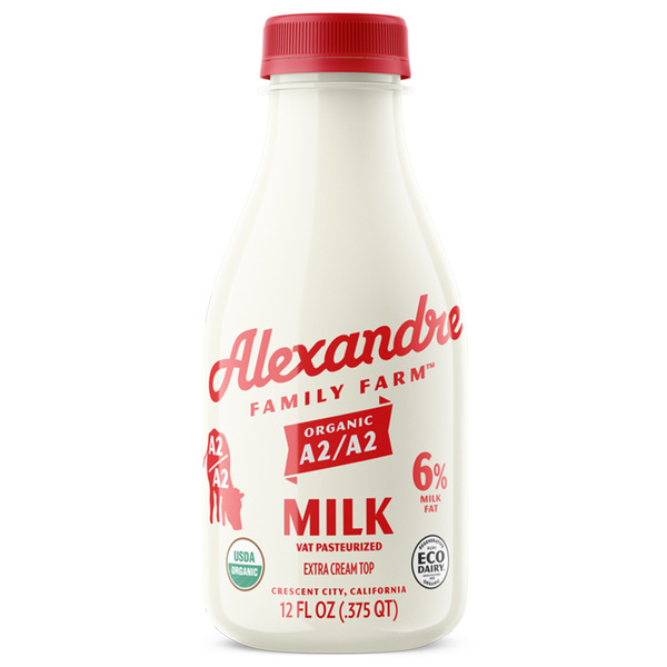 Milk Alexandre Family Farm Certified Regenerative A2/A2 Organic Whole 6% Milk hero