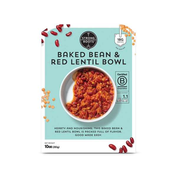 Frozen Meals Strong Roots Baked Bean & Red Lentil Bowl, Vegan, Plant-Based Frozen Meal hero