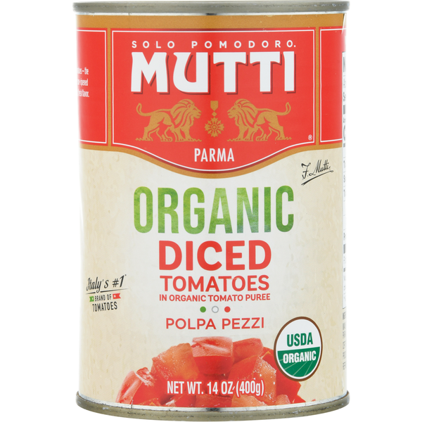 Canned & Jarred Vegetables Mutti Tomatoes, Organic, Diced hero