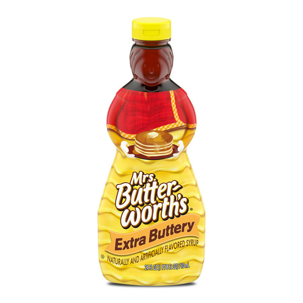 Hot Cereal & Pancake Mixes Mrs. Butterworth's Extra Buttery Pancake Syrup hero