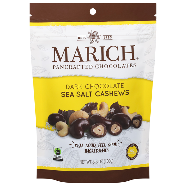 Nuts, Seeds & Dried Fruit Marich Sea Salt Cashews, Dark Chocolate hero