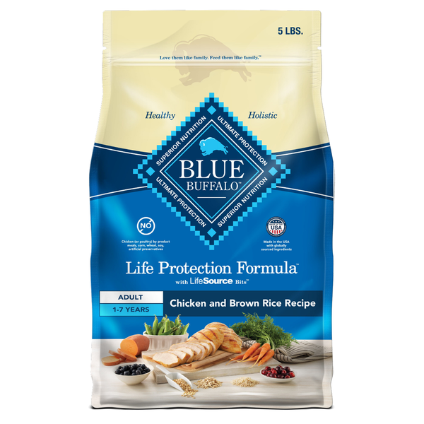 Dry Dog Food Blue Buffalo Life Protection Formula Adult Dry Dog Food  Chicken & Brown Rice Recipe hero