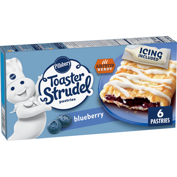 Frozen Breakfast Pillsbury Toaster Strudel Blueberry Toaster Pastries hero