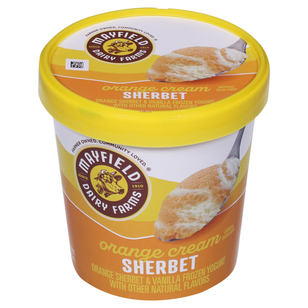 Mayfield Dairy Farms Sherbet, Orange Cream hero