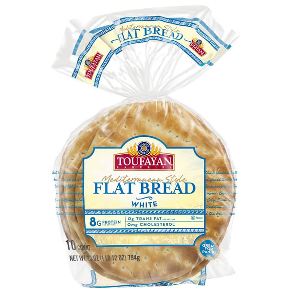 Tortillas & Flat Bread Toufayan Bakeries Mediterranean Style Flatbread, White hero