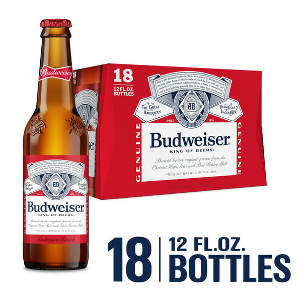 Beers & Coolers Budweiser Lager Beer Bottles hero